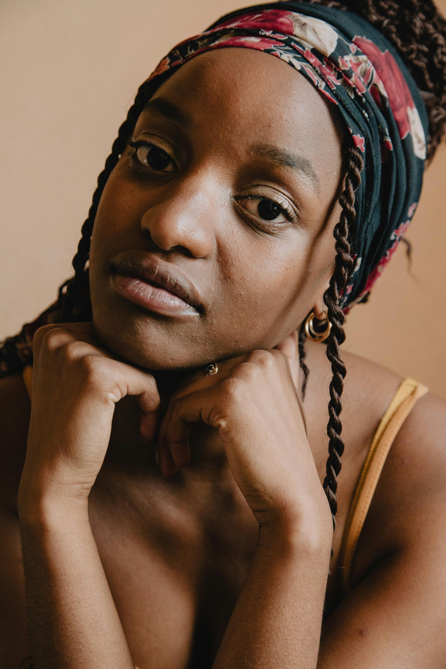 Beautiful Woman with Braids and Headband